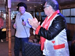 Take it away Frank. Frank Beukers and Elvis U3A Sunset Cruise 16 May 2021